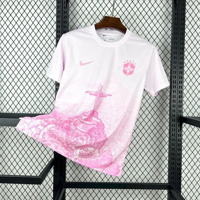 Maillot Brésil Concept Blanc et Rose 2025/2026