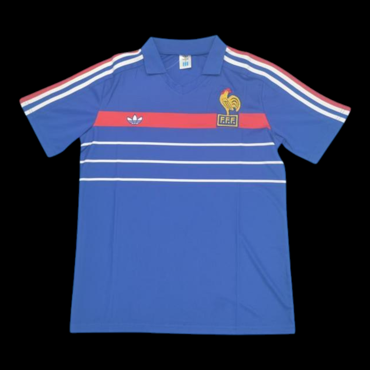 France Maillot Domicile Rétro 1984 — vue 1