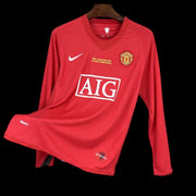 Manchester Utd Maillot Domicile UCL Rétro Manches Longues 2007/08 — vue 1