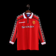 Manchester Utd Maillot Domicile Rétro Manches Longues 1998/1999 — vue 1