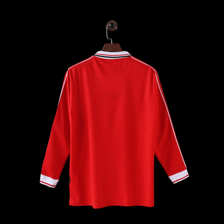 Manchester Utd Maillot Domicile Rétro Manches Longues 1998/1999 — vue 2