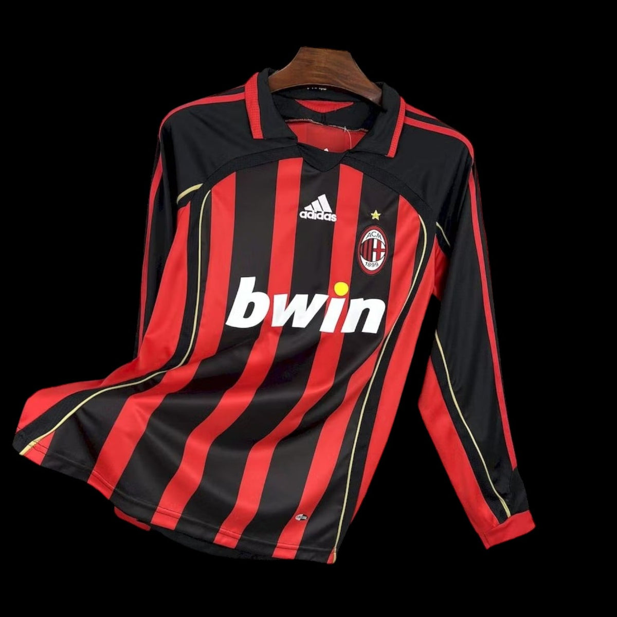 Milan AC Maillot Domicile Rétro Manches Longues 2006/2007 — vue 1