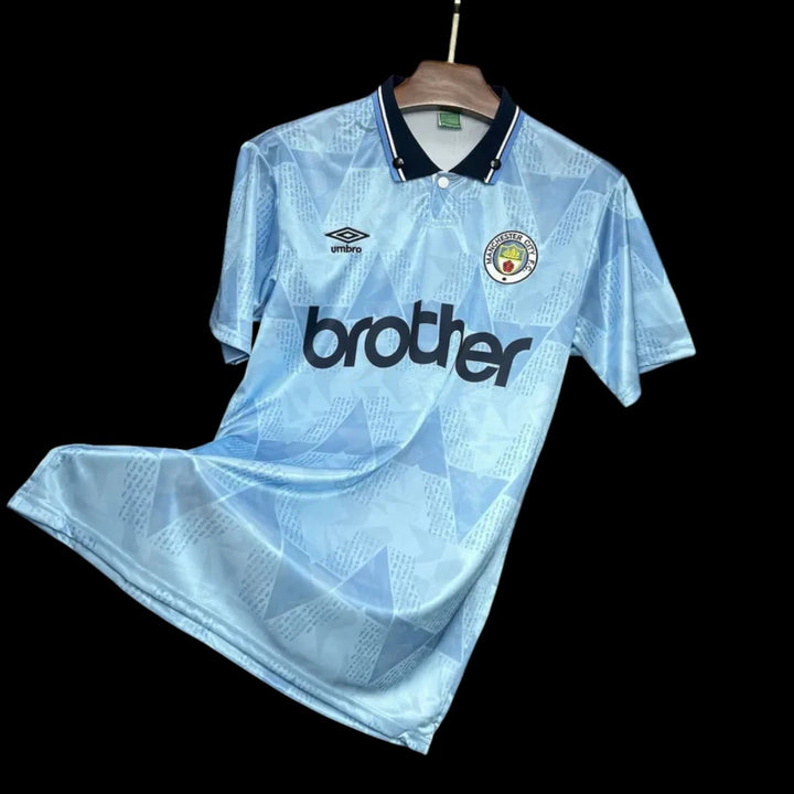 Manchester City Maillot Domicile Rétro 1989/91 — vue 1