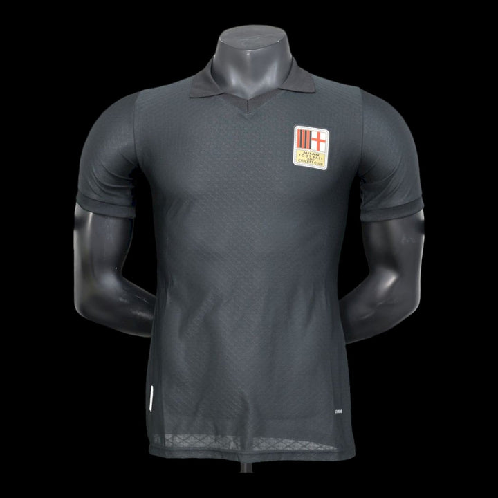 Milan AC Maillot 125th Anniversary Edition Retro Noir – Version Player — vue 1