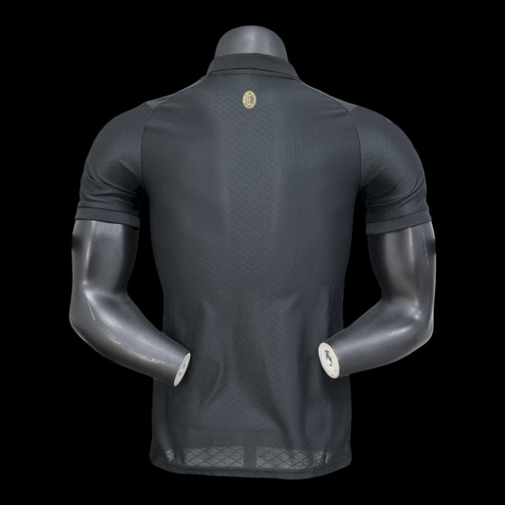 Milan AC Maillot 125th Anniversary Edition Retro Noir – Version Player — vue 2