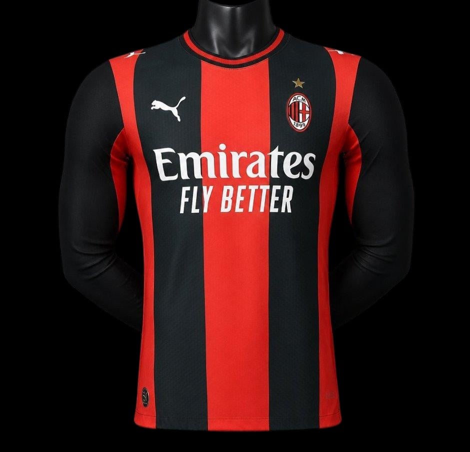 Milan AC Maillot Manches Longues Domicile 26/27 – Version Player — vue 1
