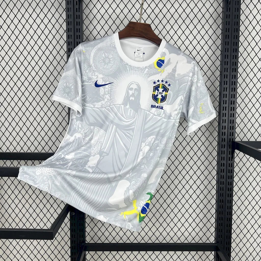 Maillot Brésil Concept Christ Blanc 2025/2026 — vue 1